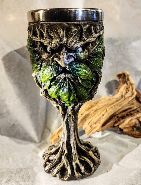 Greenman Chalice - cast resin/stainless steel