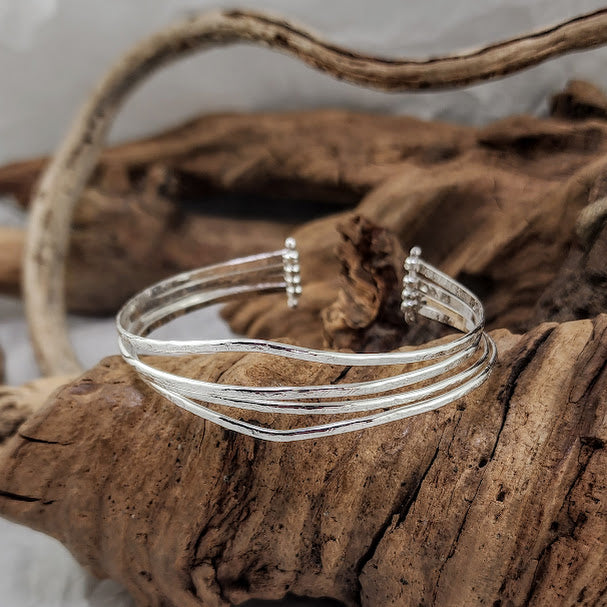 4-Strand Pin Cuff - Double Chevron