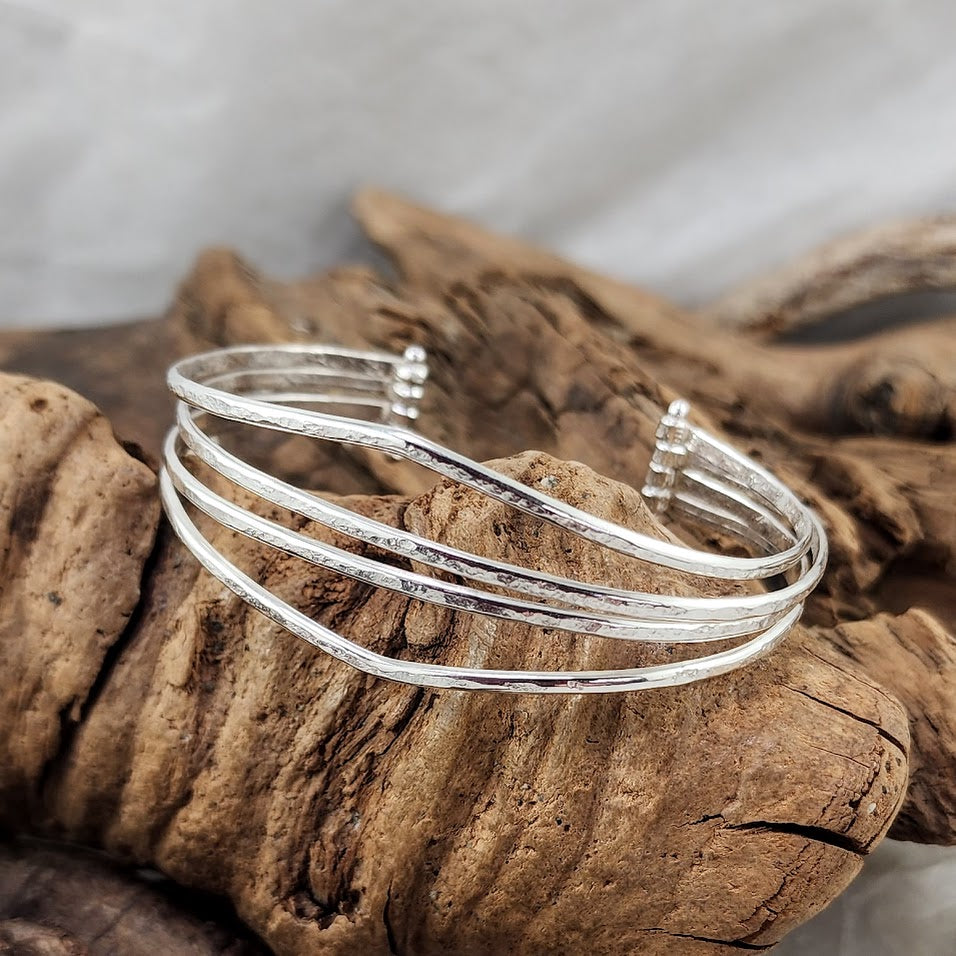 4 Strand Pin Cuff - Adjustable
