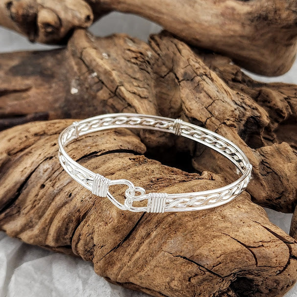 3 Strand Twist Clasp Bracelets- Silver and Copper
