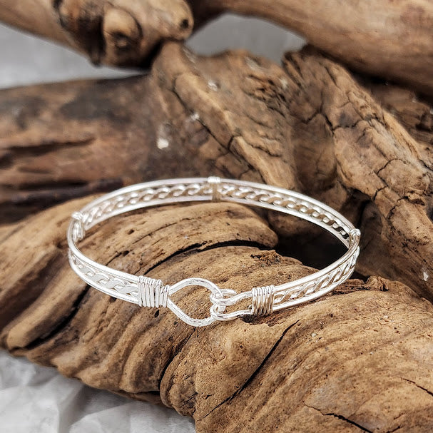 3 Strand Twist Clasp Bracelets- Silver and Copper