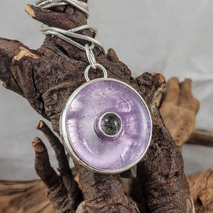 Amethyst Tourmaline Quartz Pendant