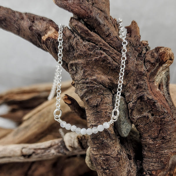 Bar Necklaces - Labradorite, Fluorite and Moonstone