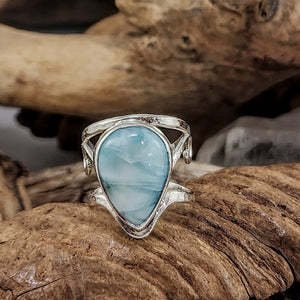 Larimar Filigree Ring - OOAK