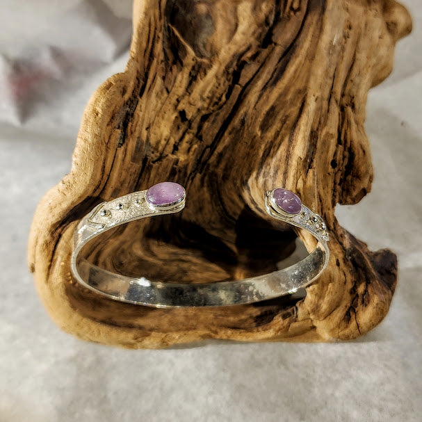 Lavender Amethyst Flat Cuff - Adjustable