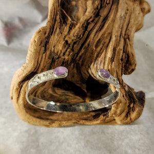 Lavender Amethyst Flat Cuff - Adjustable