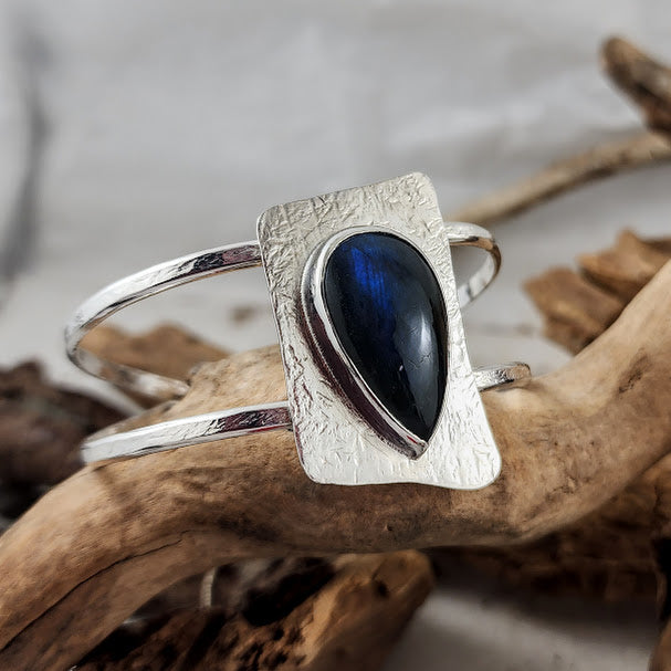 Labradorite 2-strand Cuff - adjustable