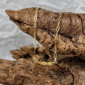Australian Opal Bar Necklaces - Silver, 14k Goldfill