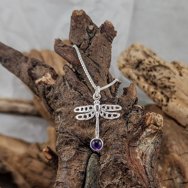 Open Wing Dragonfly Pendants - 4mm stones