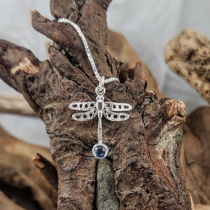 Open Wing Dragonfly Pendants - 4mm stones