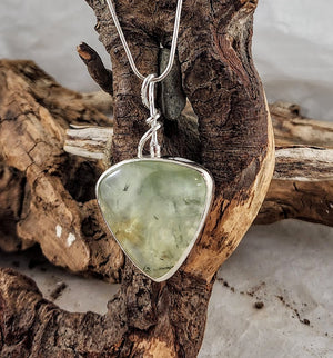 Prehnite Freeform Pendant - OOAK