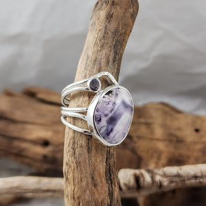 Freeform Tiffany Stone Organic 5 Strand Ring - OOAK