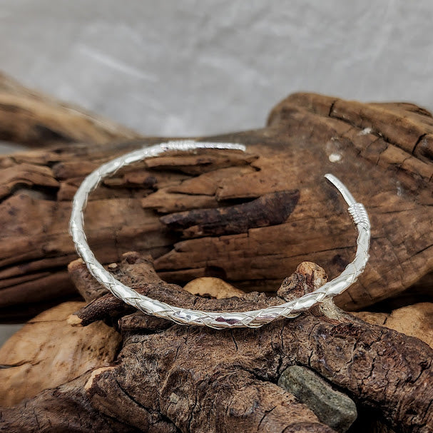 Woven Silver Overlay Cuff