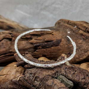 Woven Silver Overlay Cuff