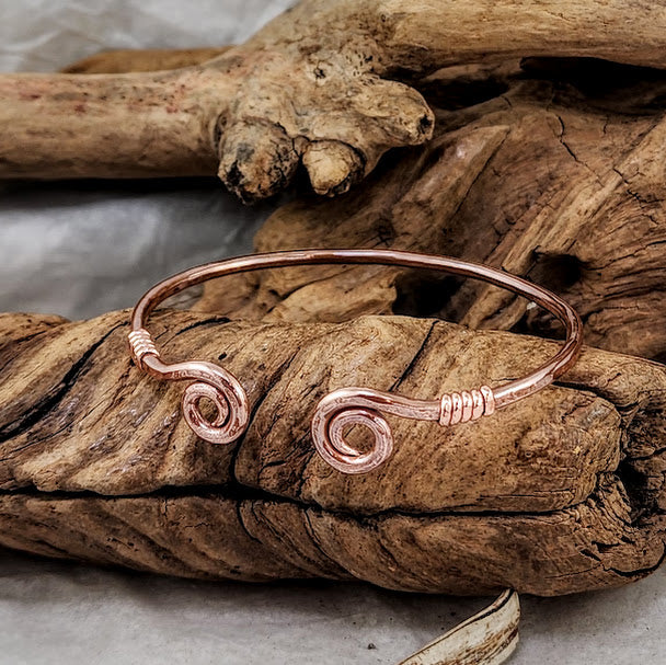 Copper Spiral Cuff - Adjustable
