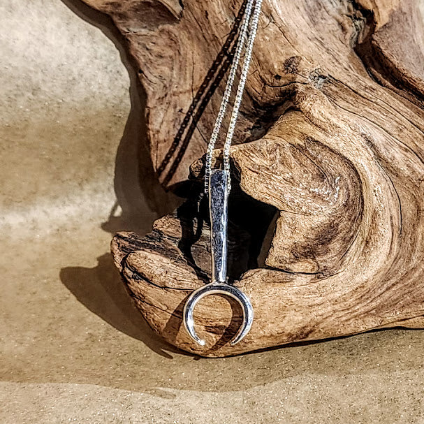 Crescent Moon Drop Pendant