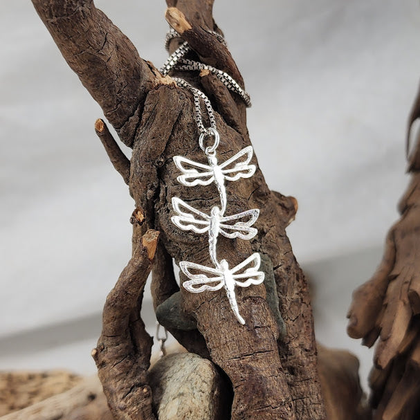 Triple Dragonfly Pendant