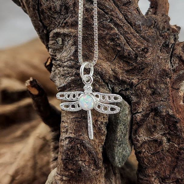 Open Wing Dragonfly - Kyocera Opal, Amethyst