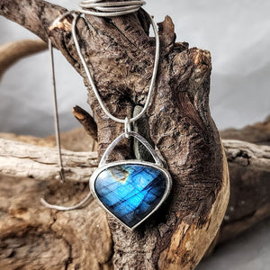 Labradorite Freeform Pendant - OOAK