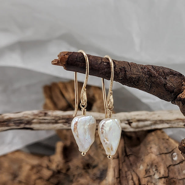 Organic Freshwater Pearl - 14k Goldfill