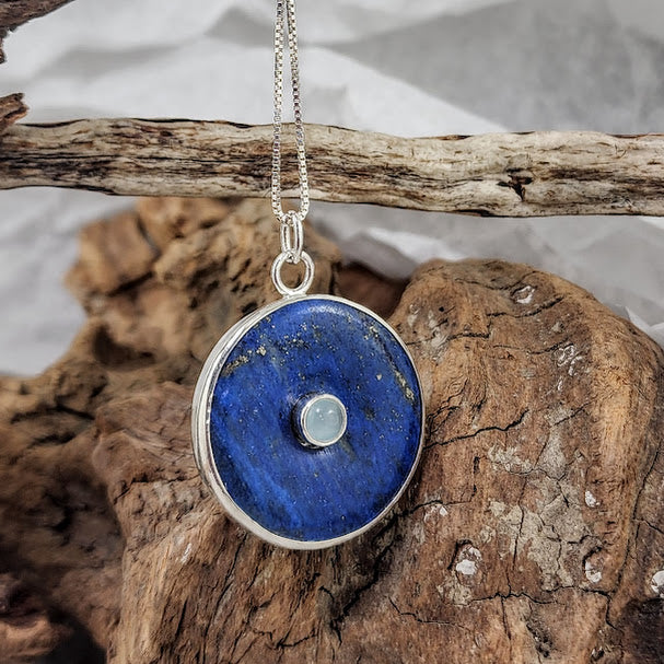 Lapis Aquamarine Pendant