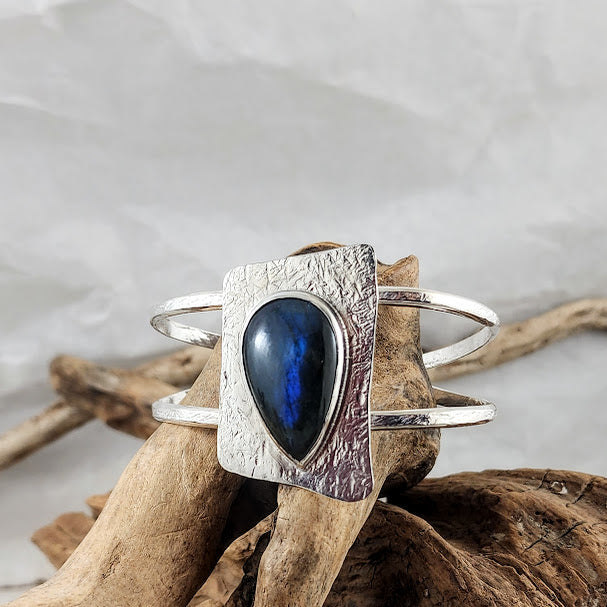 Labradorite 2-strand Cuff - adjustable