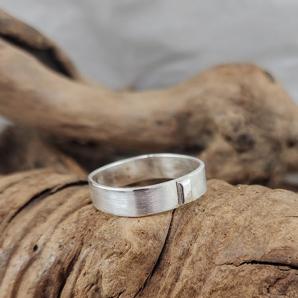 Band Ring - Silver Rectangle