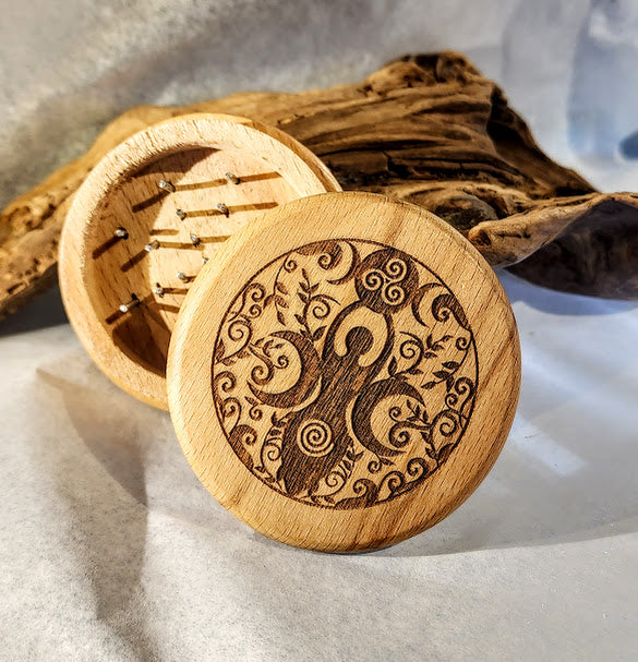 Moon Goddess Herb Grinder - wood