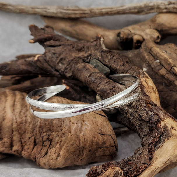 Nested Silver Cuff - Medium Weight