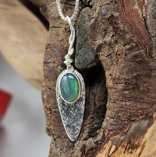 Australian Opal Pendant - organic bale