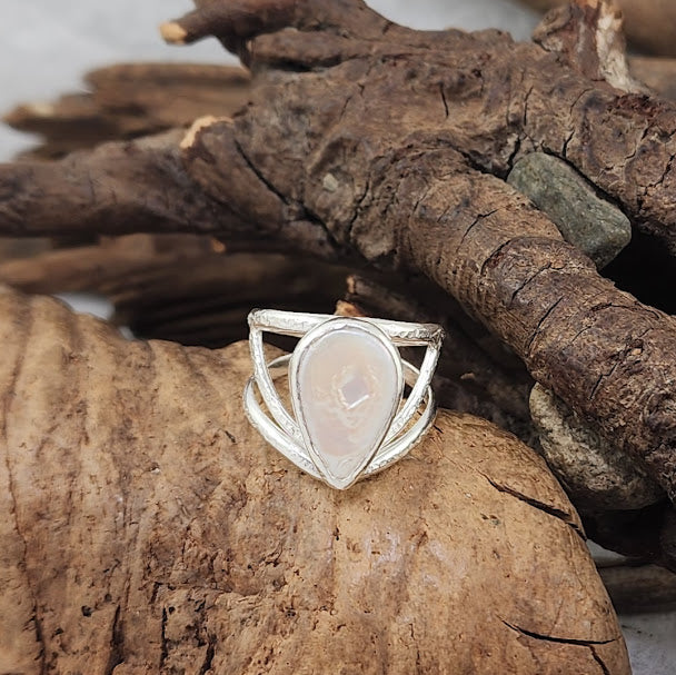 Freshwater Pearl Filigree Ring - OOAK