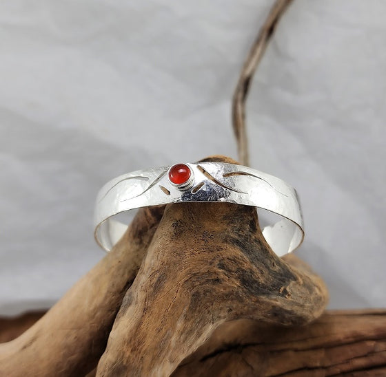 Domed Cuff - 6mm Carnelian
