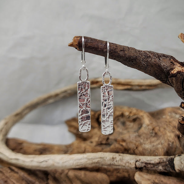 Roll Printed Silver Rectangles - Leverback