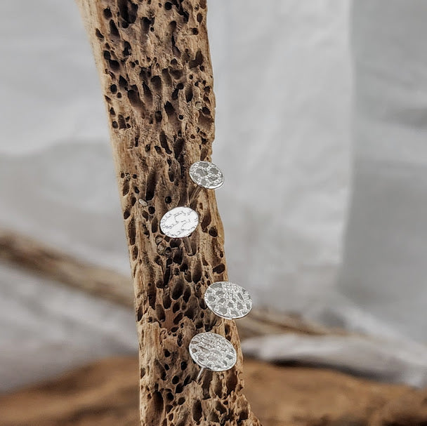 Snakeskin Studs - Silver