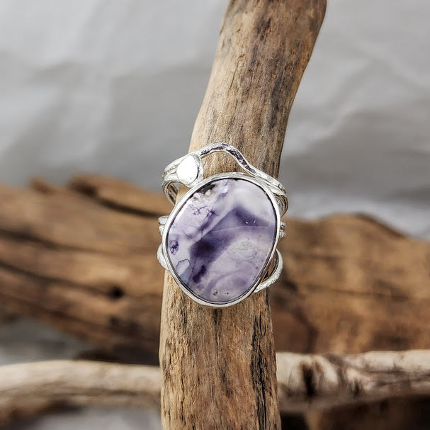 Freeform Tiffany Stone Organic 5 Strand Ring - OOAK