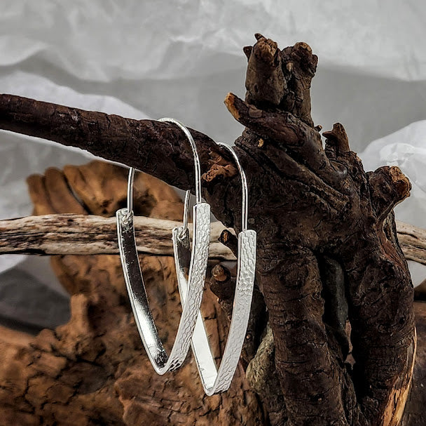 Tribal Shield Hoops - Roll Printed Lace