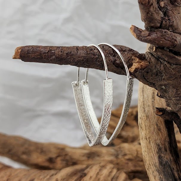 Tribal Shield Hoops - 1.75 inch