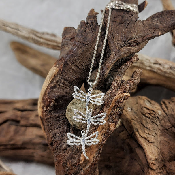 Triple Dragonfly Pendant