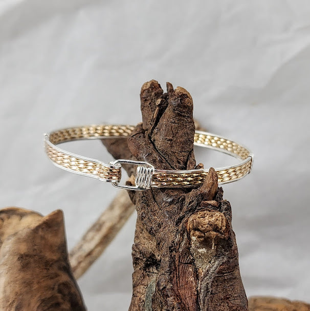 Silver & 14k Goldfill Clasp Bracelet