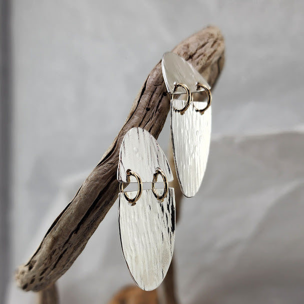 Two-Part Silver Studs with 14k goldfill