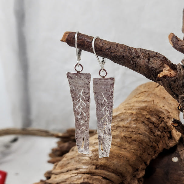 Whimsical Tree Earrings - Leverback Ear Wires