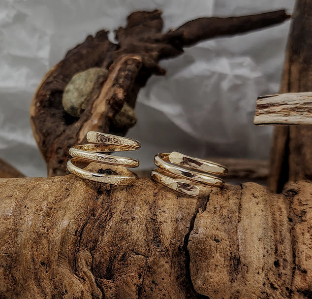 Hammered Wrap Rings - 14k Goldfill