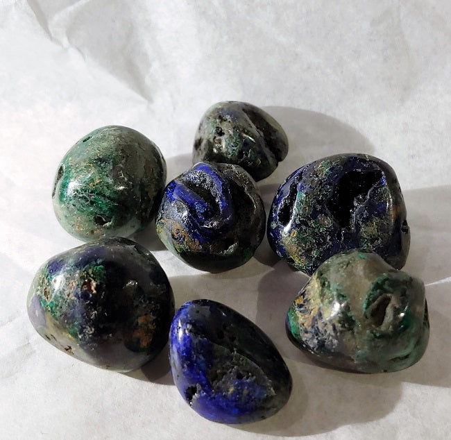 Azurite in Malachite