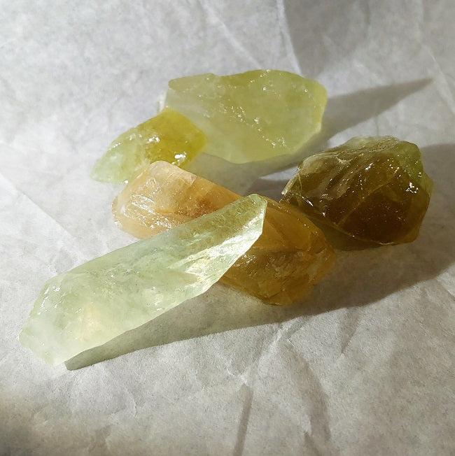 Green calcite - raw