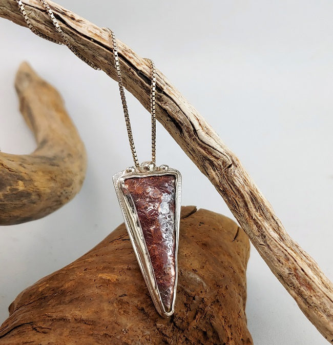 Organic Silver and Copper shield pendant