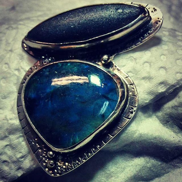 Labradorite And Riverstone Pendant