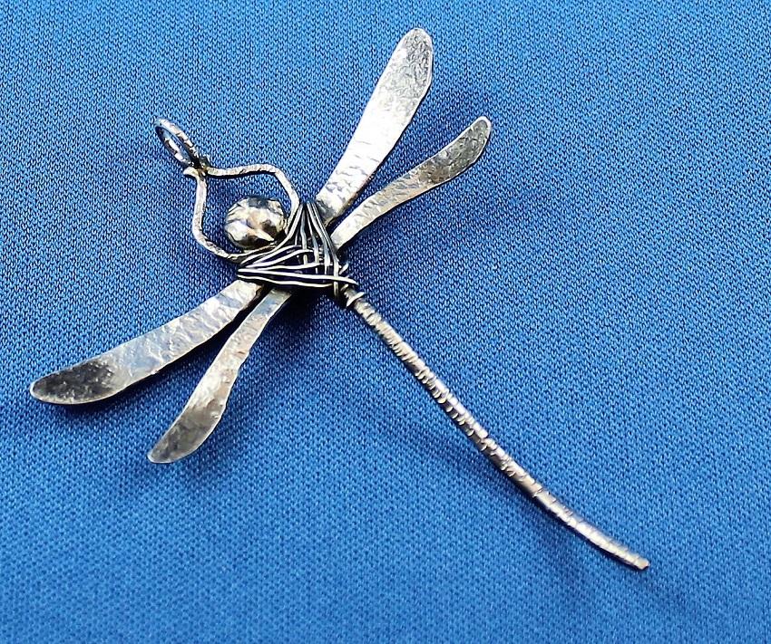 Dragonfly Pendant - Sterling Silver