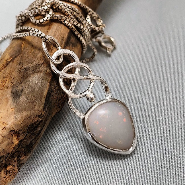 Australian Opal pendant with Celtic knotwork