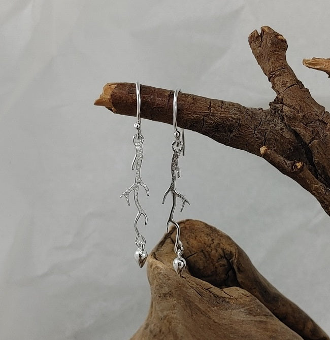 Branch drop earrings