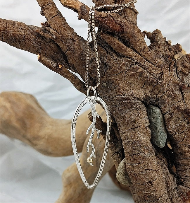 Teardrop branch pendant